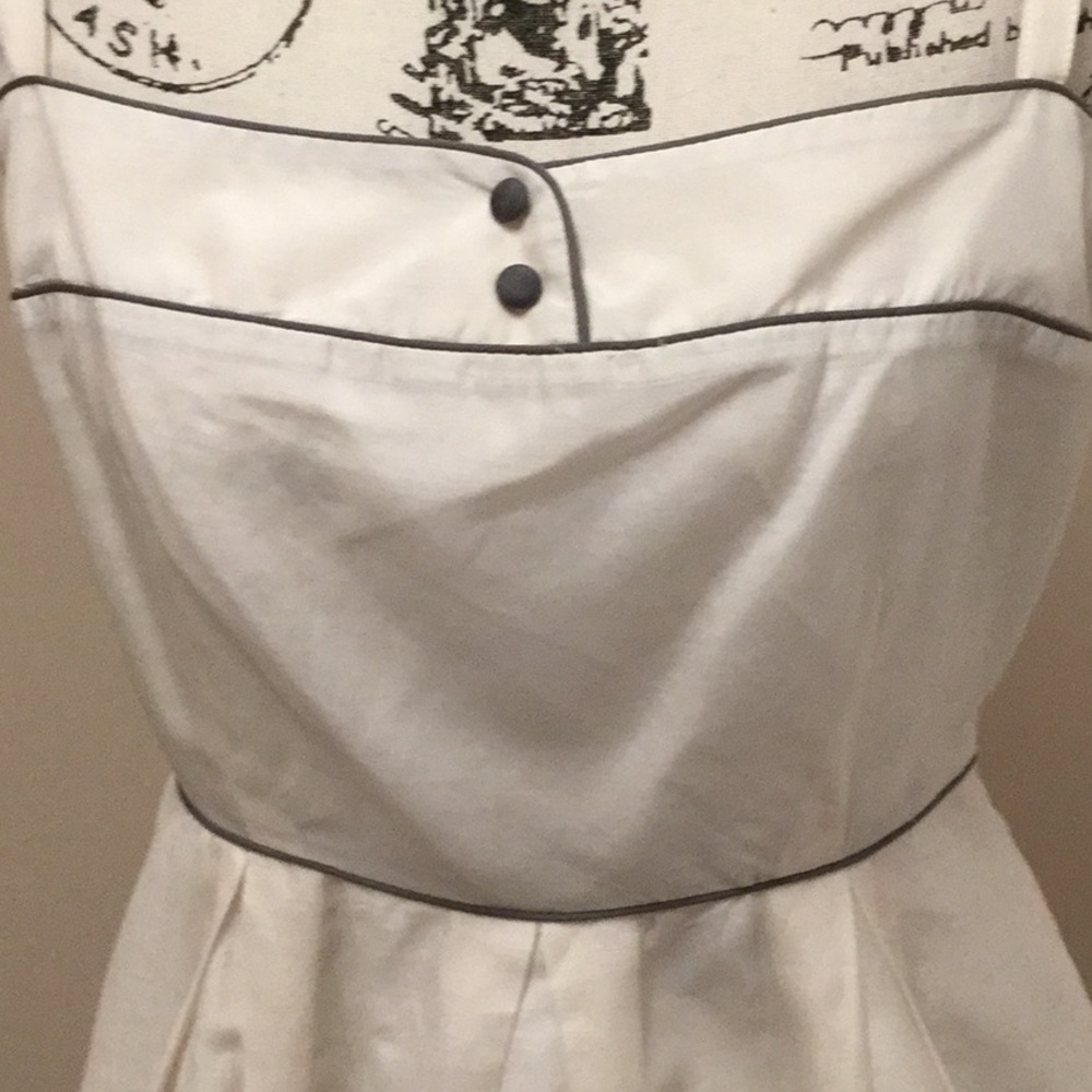Frenchic ivory cotton and silk LOVE dress - Picture 3 of 8